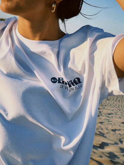 ORAMA - T-shirt unisexe "La vie en bleu" - BLANC